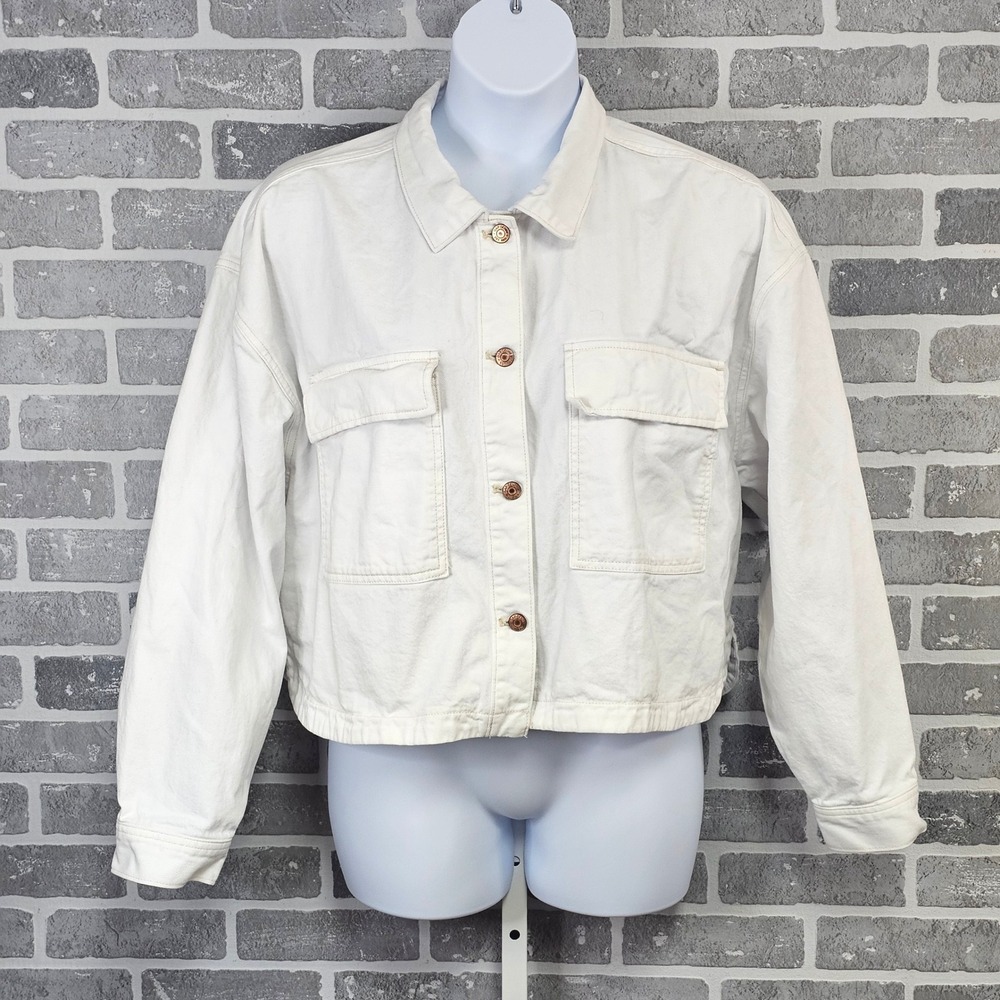 GAP White Denim Jean Jacket